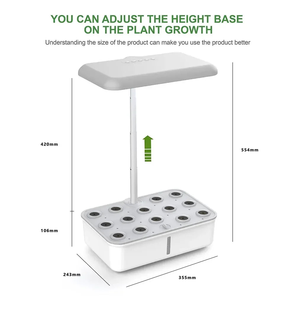 Smart LED Light Hydroponic Plant Growing Pot